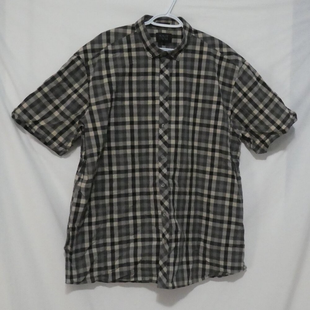 NXT | size 2X | Classic Short Sleeve Button-Up Plaid Shirt